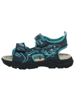 Sandalen "Korall-S" in Schwarz/ Türkis