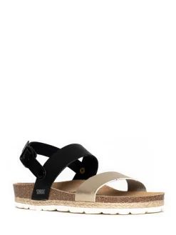 Sandalen "Leila" in Schwarz/ Gold