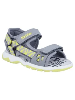 Sandalen "Leon" in Grau/ Gelb