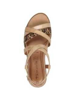 Sandalette in TAN COMB