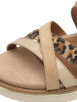 Sandalette in TAN COMB