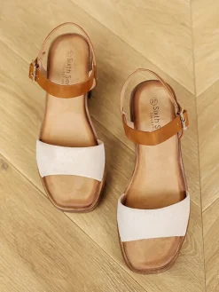 Sandaletten in Beige/ Hellbraun