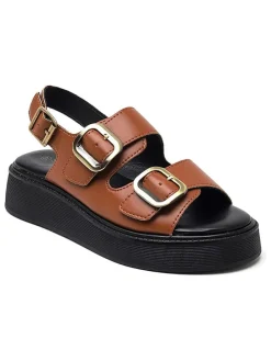 Sandaletten in Hellbraun