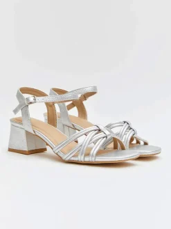 Sandaletten in Silber