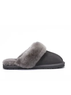 Schaffell-Hausschuhe "Emeline" in Grau