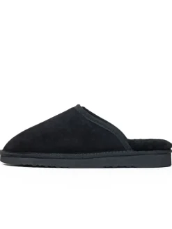 Schaffell-Hausschuhe "Emerald" in Schwarz