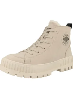 Schnürboots Pallashock Zip Warm in beige