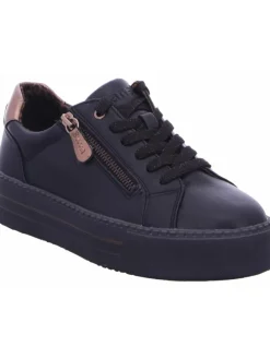 Schnürhalbschuh in schwarz