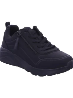 Schnürhalbschuh in schwarz