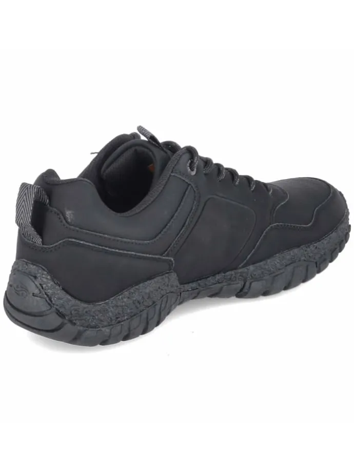 Schnürhalbschuh in schwarz