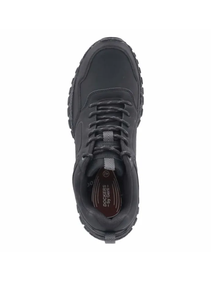 Schnürhalbschuh in schwarz