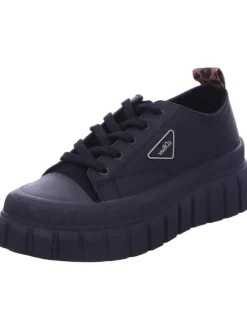 Schnürhalbschuh in schwarz