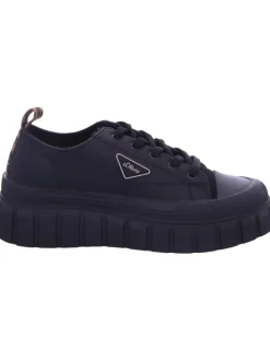 Schnürhalbschuh in schwarz