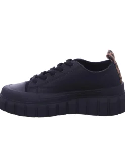 Schnürhalbschuh in schwarz