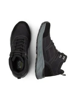 Schnürschuh mit Gripsohle in Schwarz