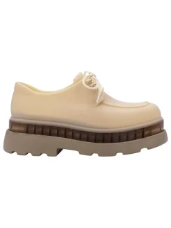 Schnürschuhe in Beige