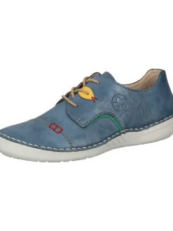 Schnürschuhe in royal/smaragd/gelb