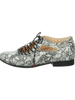 Schnürschuhe in Weiß/ Schwarz