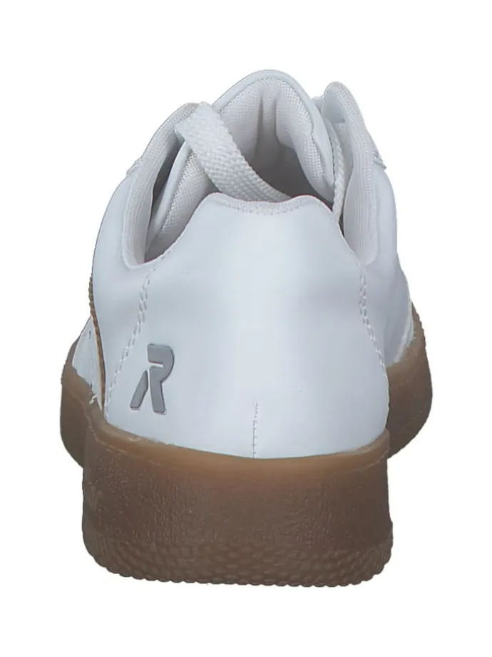 Schnürschuhe in weiss/camel