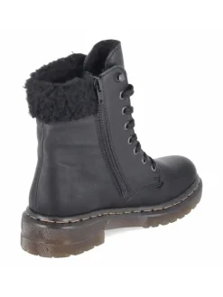 Schnürstiefel in schwarz