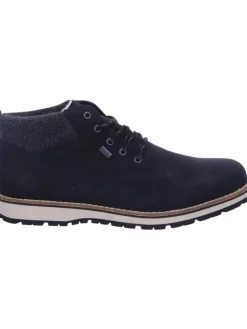 Schnürstiefel in schwarz/granit/schwarz