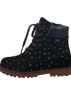 Schnürstiefelette in blau