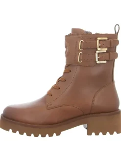 Schnürstiefelette in braun