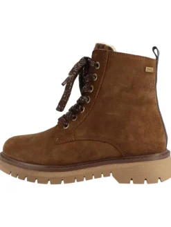 Schnürstiefelette in braun