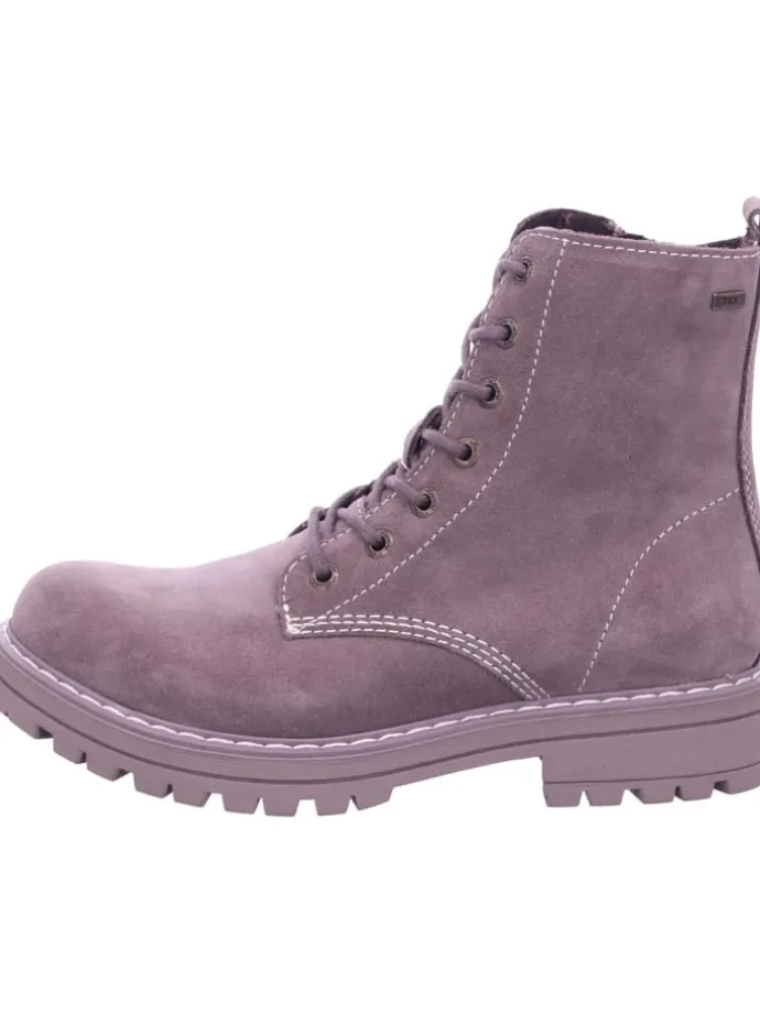 Schnürstiefelette in braun