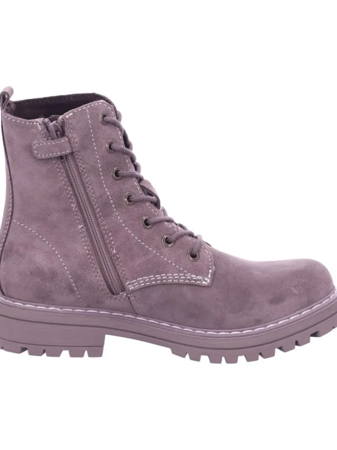 Schnürstiefelette in braun