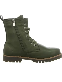 Schnürstiefelette in grün