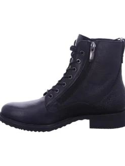 Schnürstiefelette in schwarz