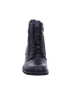 Schnürstiefelette in schwarz