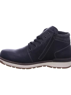 Schnür-Stiefeletten für Herren in schwarz