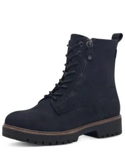 Schnürstiefeletten in Blau