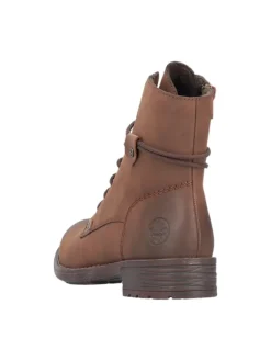 Schnürstiefeletten in Braun