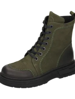 Schnürstiefeletten in khaki