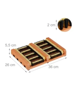 Schuhabstreifer in Braun/ Schwarz