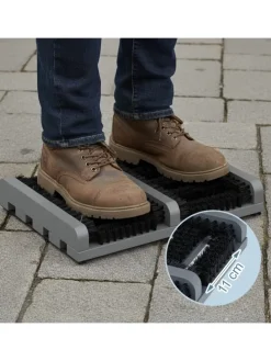 Schuhabstreifer in Grau/ Schwarz