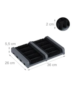 Schuhabstreifer in Grau/ Schwarz