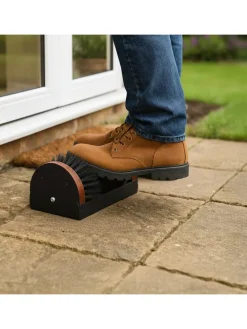 Schuhabstreifer in Schwarz/ Braun