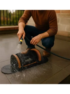 Schuhabstreifer in Schwarz/ Braun