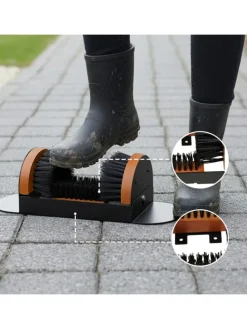 Schuhabstreifer in Schwarz/ Braun