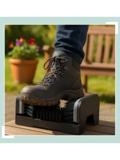 Schuhabstreifer in Schwarz/ Grau