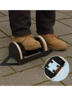 Schuhabstreifer in Schwarz/ Natur