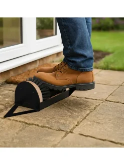 Schuhabstreifer in Schwarz/ Natur