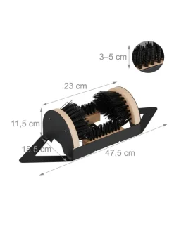 Schuhabstreifer in Schwarz/ Natur