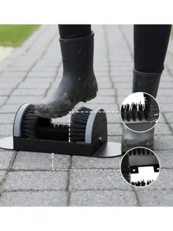 Schuhabstreifer in Schwarz/ Grau