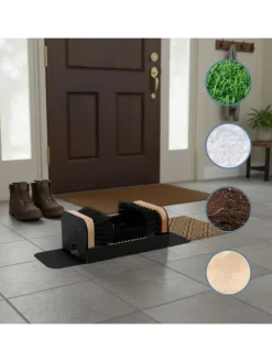 Schuhabstreifer in Schwarz/ Natur