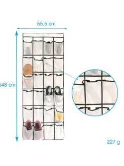 Schuhorganizer Hängendes Schuhregal in Grau